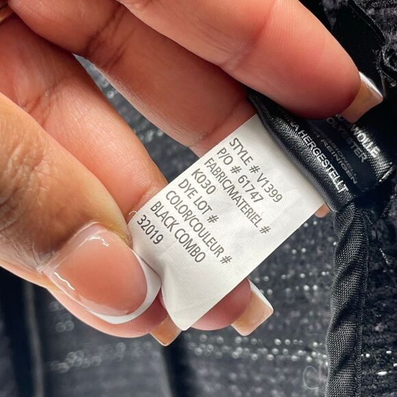 Adrienne Vittadini Women’s Medium Black White Open Front Tweed Fringe Blazer - Picture 8 of 14